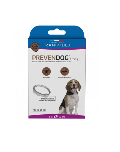 VIRBAC PREVENDOG Biocídny obojok 60 cm pre malé a stredné plemená psov do 25 kg