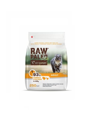 VETEXPERT Raw Paleo Adult Cat Turkey&Chicken 250 g