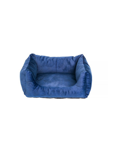 FERA Glamour obdĺžnikový modrý rozkladací pelech  XL 75x85x29 cm