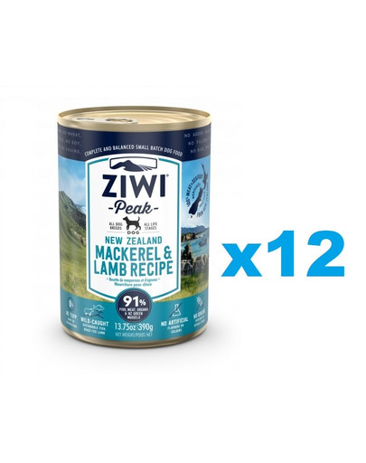 ZIWIPEAK Dog Mackerel&Lamb 12 x 390 g