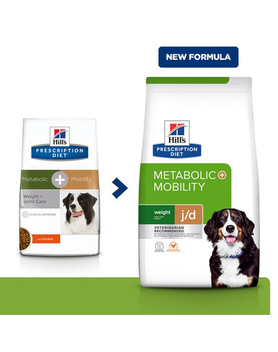 Hill's PRESCRIPTION DIET Metabolic + Mobility suché krmivo pre psov s kuracím mäsom pre redukciu hmotnosti 12 kg