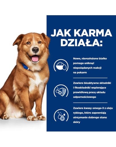 Hill's PRESCRIPTION DIET Derm Complete Environmental/Food Sensitivities suché krmivo pre psov s ryžou a vajíčkom 12 kg