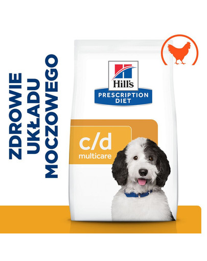 Hill's PRESCRIPTION DIET c/d Multicare suché krmivo pre psov s kuracím mäsom pre starostlivosť o močový systém 1,5 kg
