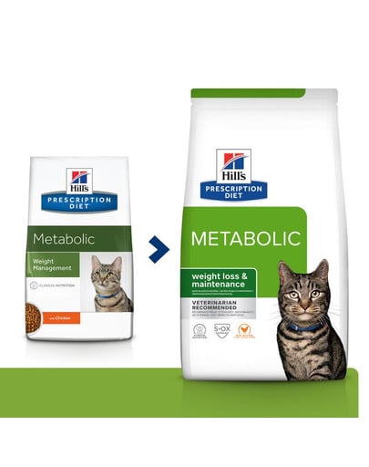 Hill's PRESCRIPTION DIET Metabolic suché krmivo pre mačky s kuracím mäsom pre redukciu hmotnosti 3 kg