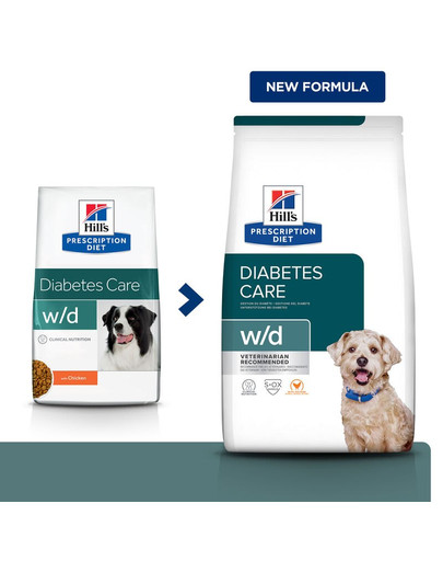 Hill's PRESCRIPTION DIET w/d Diabetes Care suché krmivo pre psov s kuracím mäsom 10 kg