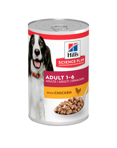 HILL'S Science Plan Canine Adult Chicken - Konzerva s kuracím mäsom pre dospelých psov 370 g