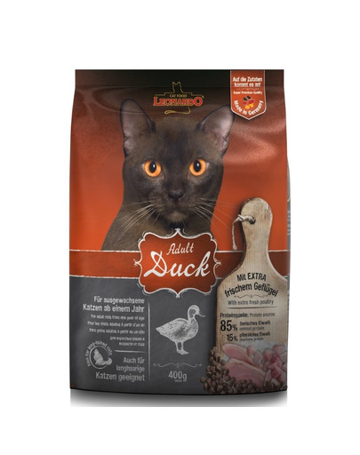 E-shop LEONARDO Adult Krmivo pre mačky Kačacie mäso & ryža 0,4 kg