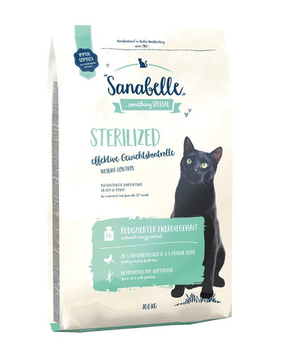 SANABELLE Sterilized Krmivo pre mačky po kastrácii 10 kg