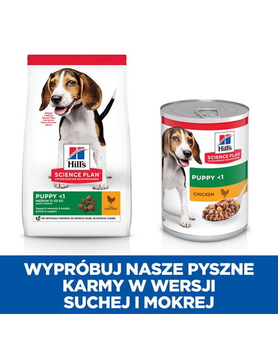 HILL'S Science Plan Puppy <1 Medium breed 14 kg s kuraťom