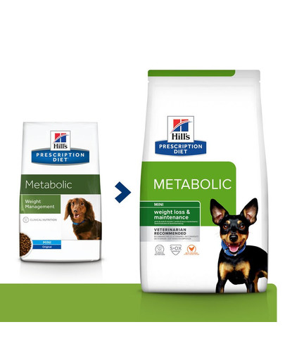 Hill's PRESCRIPTION DIET Metabolic Mini suché krmivo pre psov s kuracím mäsom pre redukciu hmotnosti 6 kg