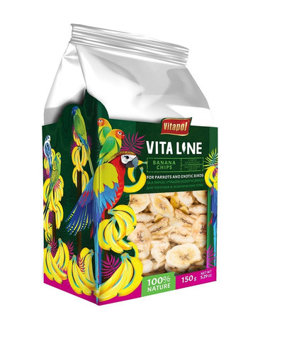 VITAPOL Banánové chipsy pre papagáje a exotické vtáctvo 150g