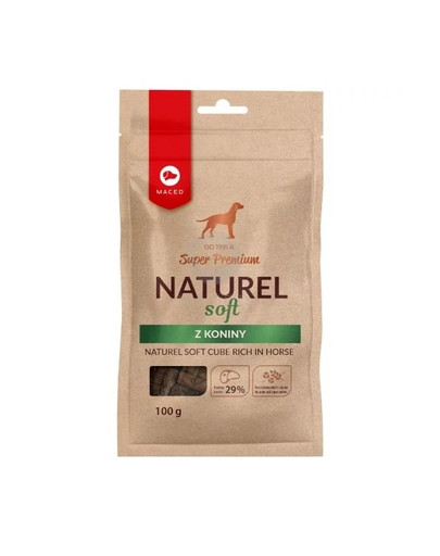 MACED Super Premium Naturel Soft pochúťka pre psov s konským mäsom 100g