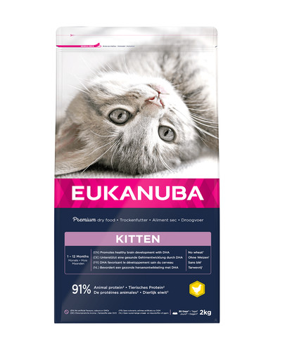 EUKANUBA Cat Kitten All Breeds Healthy Start Granule pre mačky Kuracie mäso & Pečeň 2 kg