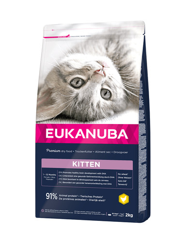 EUKANUBA Cat Kitten All Breeds Healthy Start Granule pre mačky Kuracie mäso & Pečeň 2 kg