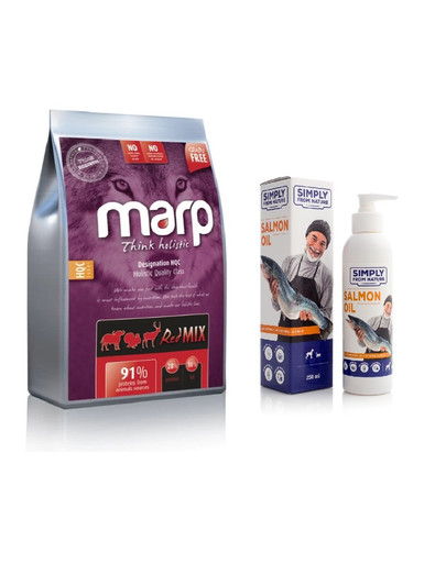 MARP Holistic Red Mix 12 kg + SIMPLY FROM NATURE Salmon oil 250 ml ZADARMO