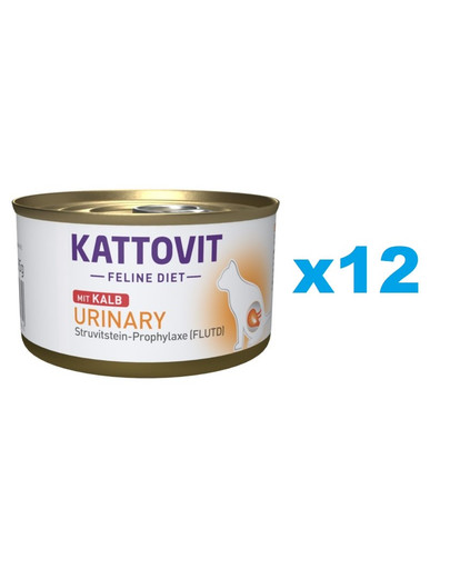 KATTOVIT Feline Diet Urinary Veal 12 x 85 g