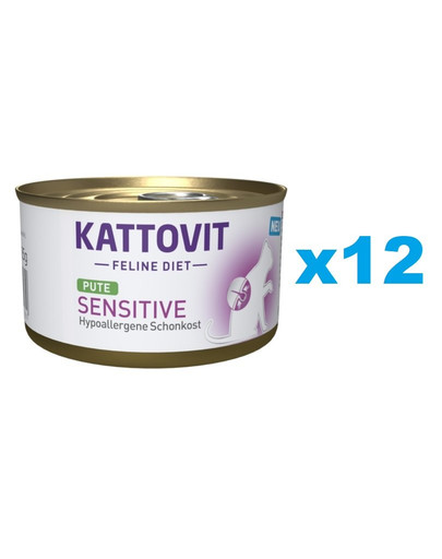 KATTOVIT Feline Diet Sensitive Turkey 12 x 85 g