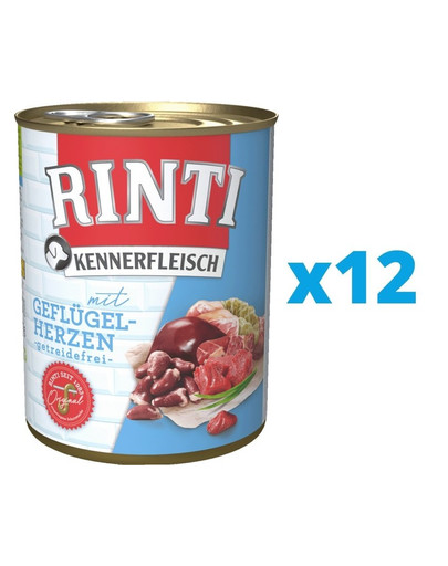 RINTI Kennerfleisch Poultry hearts 12 x 400 g