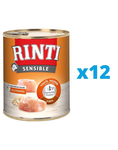 RINTI Sensible Kuracie s ryžou 12 x 800 g