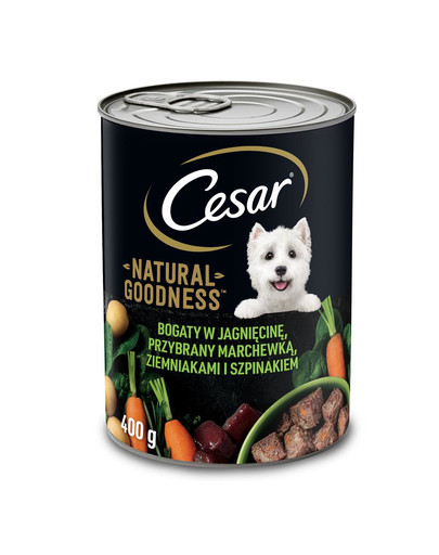 CESAR 12x400g Konzerva bohatá na jahňacie mäso s mrkvou, zemiakmi a špenátom