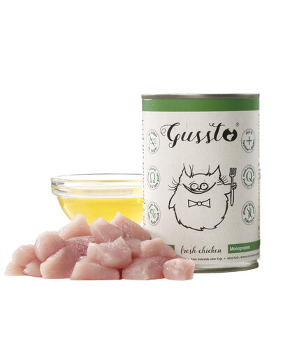 GUSSTO Cat Fresh Chicken čerstvé kuracie mäso pre mačky 6x400 g