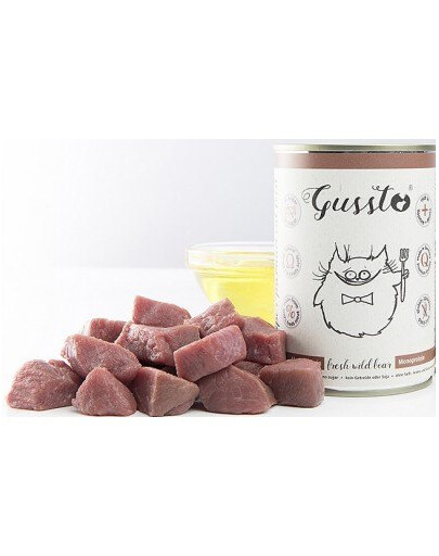 GUSSTO Cat Fresh Wild Boar 12x400 g Krmivo pre mačky Diviak