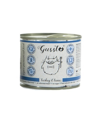GUSSTO Cat Fresh Turkey & Tuna čestvé morčacie s tuniakom 12x200 g