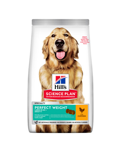 HILL'S Science Plan Adult 1+ Perfect Weight Large breed 12 kg s kuraťom