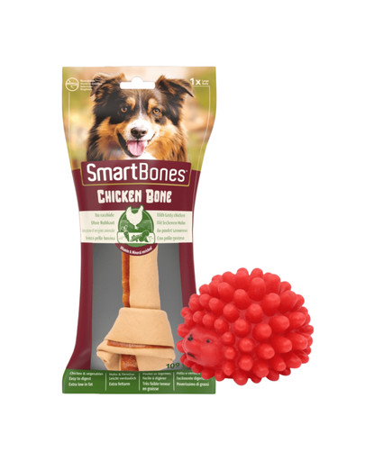 SMARTBONES Žuvacia kosť pre psov veľkých plemien, kura 1 ks x 2 + hračka