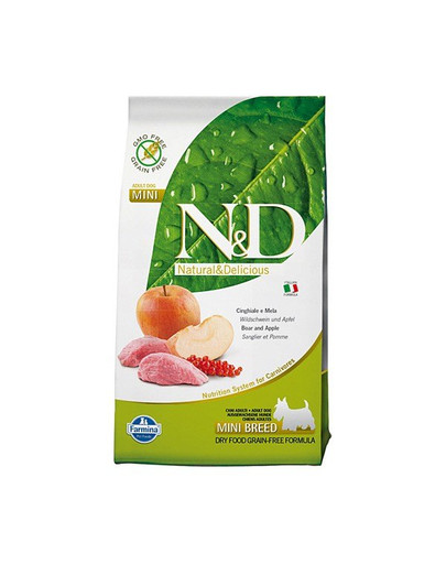 N&D Adult Mini – Krmivo pre psov s diviačím mäsom a jablkom 800 g