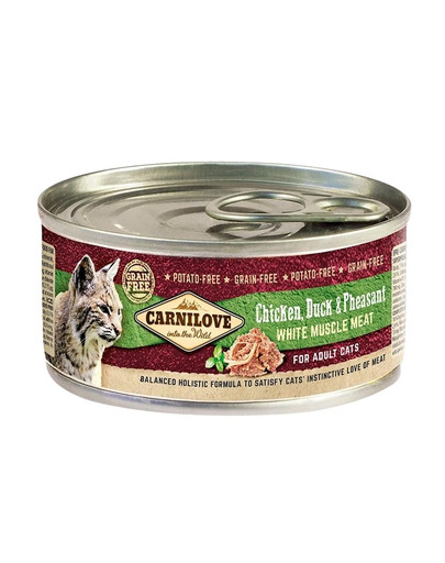 CARNILOVE Cat chicken&pheasant 24 x 100 g kuracie a bažant pre mačky