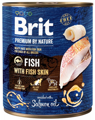 BRIT Premium by Nature Paštéta pre psov z rýb a rybej kože 12 x 800 g
