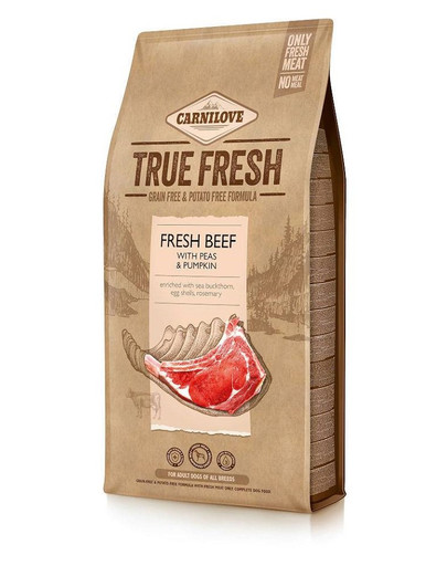 CARNILOVE True Fresh Beef 11,4 kg + 1,4 kg  s morčacím GRATIS