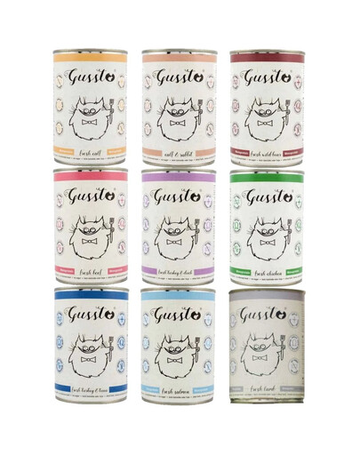 GUSSTO Cat zmes chutí 8x400 g