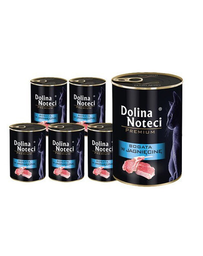 DOLINA NOTECI Premium Bohatá jahňacina pre dospelé mačky 12x400 g