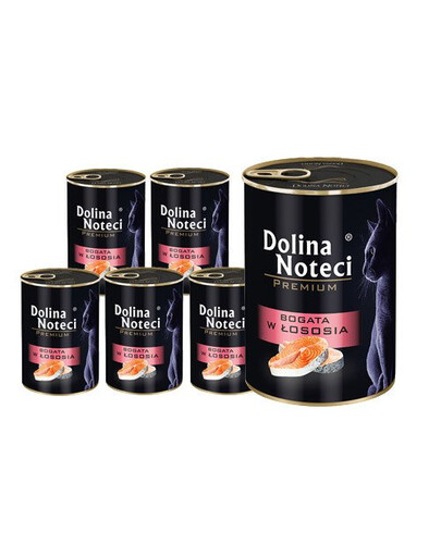 DOLINA NOTECI Premium Bohaté na lososy pre dospelé mačky 12x400 g