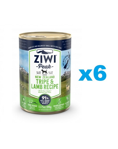 ZIWIPEAK Dog Tripe&Lamb 6x390 g
