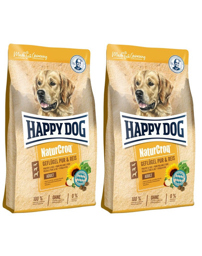 HAPPY DOG NaturCroq Kuracie s ryžou 8 kg (2 x 4 kg)