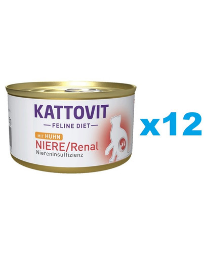 KATTOVIT Feline Diet Niere/Renal Chicken 12 x 85 g