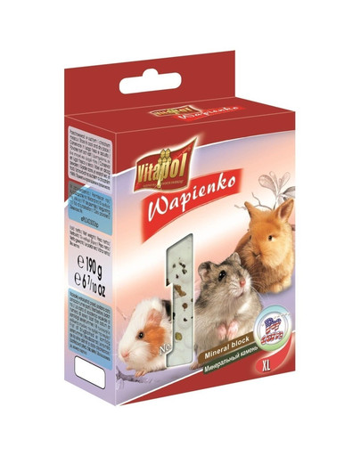 VITAPOL Minerálny kameň pre hlodavce XL - popcorn 190 g