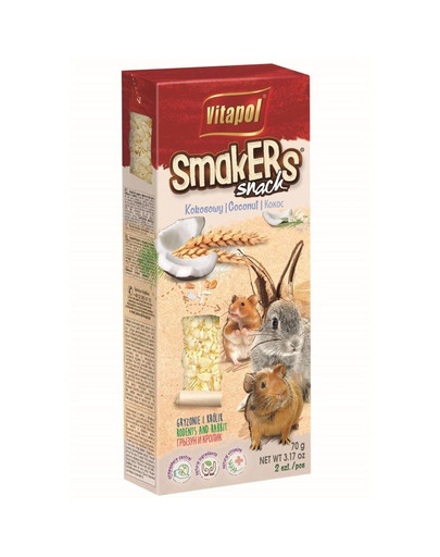 VITAPOL Smakers pre hlodavce - kokos 2 ks