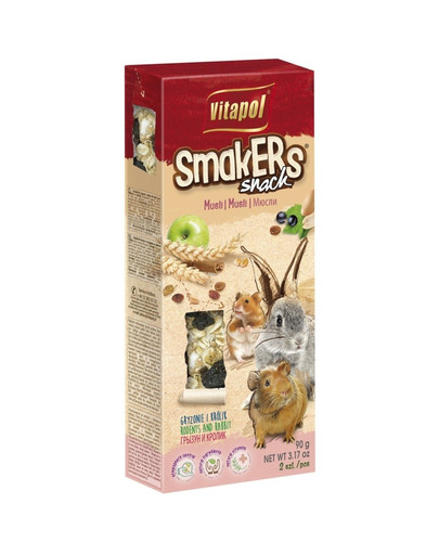 VITAPOL Smakers pre hlodavce - musli 2 ks