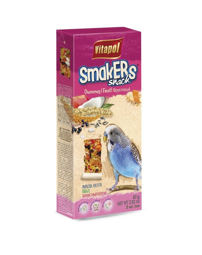 VITAPOL Smakers ovocné pre andulky 2 ks 90 g