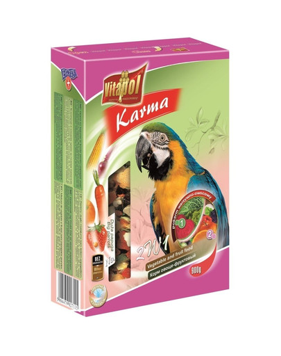 VITAPOL Pokrm pre papagáje ovocno-zeleninové 900g