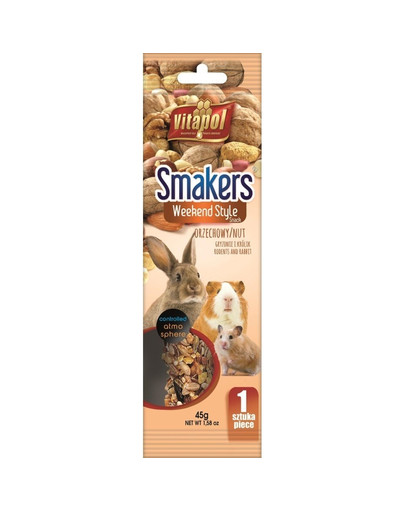 VITAPOL Weekend Style Smakers pre hlodavce orechové 1 ks