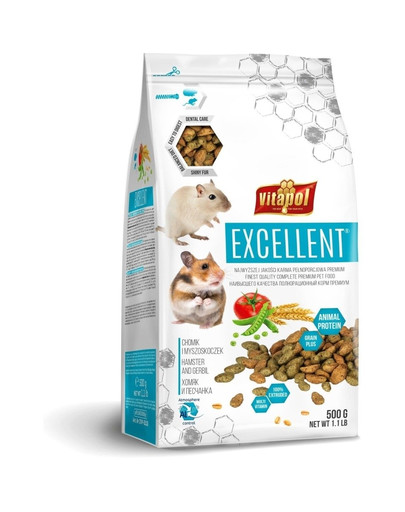 VITAPOL Excellent Krmivo komplet pre škrečka 500 g