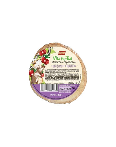 VITAPOL Vita Herbal Ovocná miska pre hlodavce a králiky