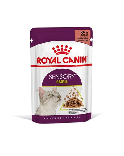 ROYAL CANIN Sensory Smell gravy 24x85 g kúsky v omáčke pre dospelé mačky na stimuláciu čuchu