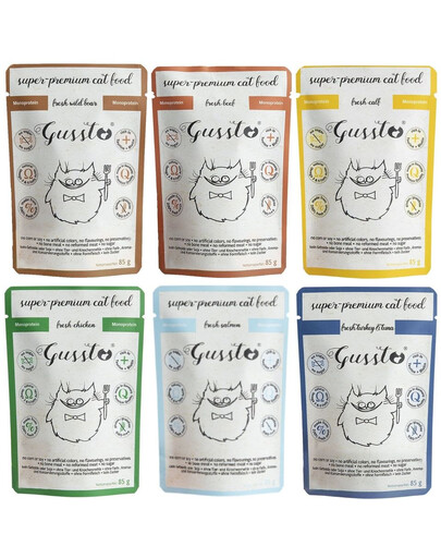 Gussto Cat zmes chutí 6x85 g