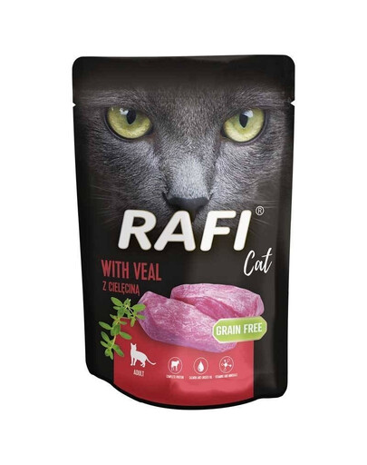 RAFI krmivo pre mačky s teľacím mäsom 100g